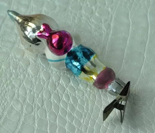 Rare Vintage Christmas tree toy Cipollino glass Soviet Era 1950s - Picture 6 of 22