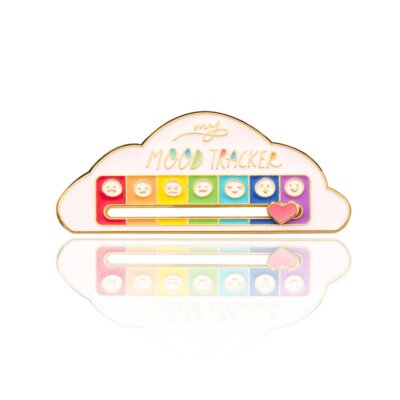 My Mood Tracker on a Cloud Enamel Pin | Express Your Emotions with a Heart Sl...