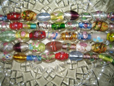 Glasperlen Mix/Murano Perlen 10 Stück 9 - 12 mm in schönen bunten Farben Mix