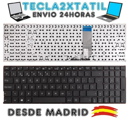 teclado para portatil ASUS X556U SERIES español sin marco negro - Imagen 1 de 1