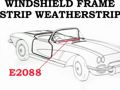 1956 - 1962 Corvette Weatherstrip Windshield Frame Strip USA