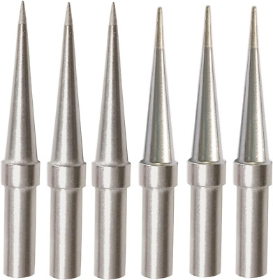 Conical Soldering Tips for Weller WE1010NA WES51 WESD51 PES51 WEP70 ETO ETS 6Pc