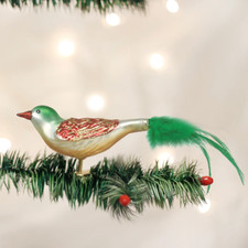 OLD WORLD CHRISTMAS CHRISTMAS BIRD BLOWN GLASS CHRISTMAS ORNAMENT 18008