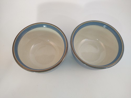 Set of 2 Noritake Sanibel Blue Open Sugar Bowls/Fruit Dessert Bowls - Picture 4 of 9