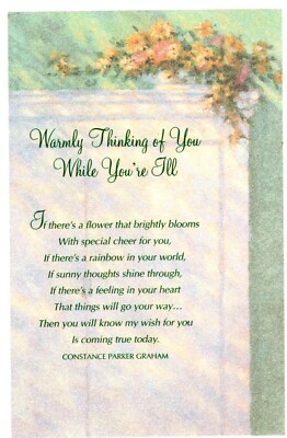 Get Well Soon Constance Parker Graham Flower Watercolor Flowers Greeting Card