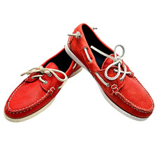 Ralph Lauren VTG RL Red Boat Moccasin, Official Model Sample, Made in USA - 7 B