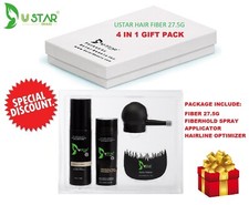 Hair Loss Concealer DARK BROWN Hair Fibers 27.5g 4in1 with free 50g refill bag