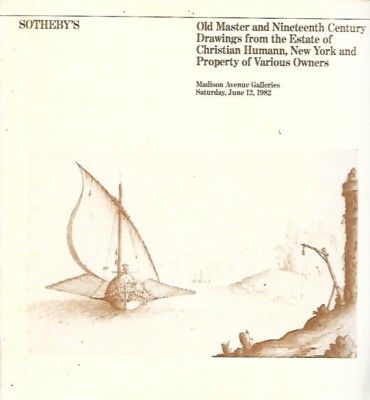 Sotheby's Humann Estate Old Master 19th C. Drawings Auction Catalog June 1982