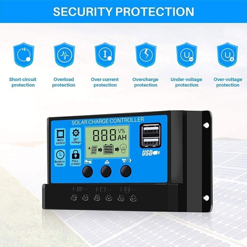 10W Solar Panel Kit Trickle Charger Battery Controller Maintainer Boat RV Car - Picture 29 of 35