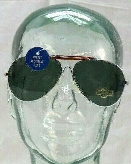 Vintage aviator sunglasses green tint round ear pieces sold each item# SG001-image