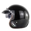 AHR Run-O Retro 3/4 Open Face Motorcycle Helmet With Removable Snap On Sun Shield Visor Dot Approved Matt Black M - Foto 6