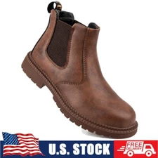 Mens Waterproof Slip On Safety Shoes Indestructible Sneakers Wear Resistan Size