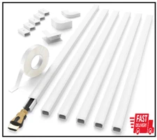 Cord Hider 94In Cord Cover Wall Paintable Wire Hider Cable Cover Raceway White