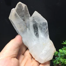 323g  Natural Clear White Quartz Crystal Cluster Rough Healing Specimen 45
