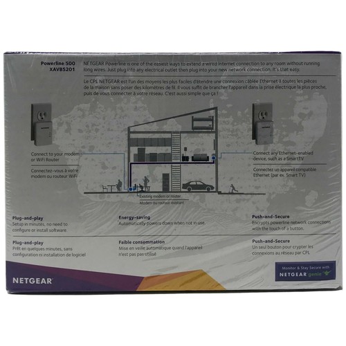 NETGEAR XAVB5201v2 Powerline 500 Mbps Network Adapter Homeplug Av (Pack of 2) - Picture 4 of 5