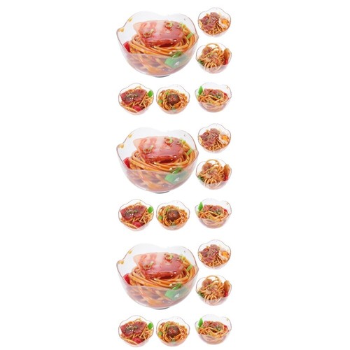 3 Pack Simulation Food Model Child Fake Noodle Home Kitchen Decoration - Zdjęcie 2 z 12