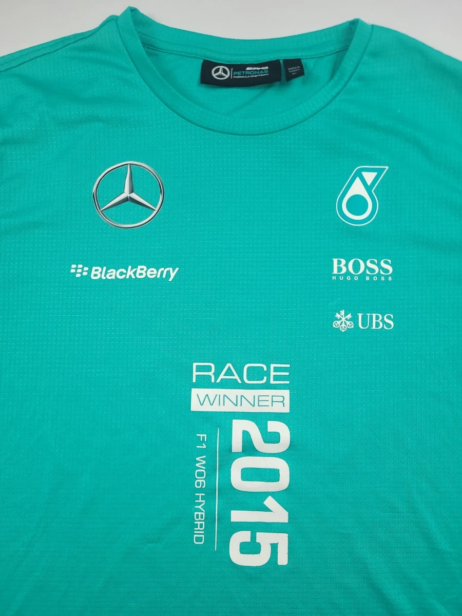 Mercedes AMG Petronas F1 Team World Champion hugo boss 2015 T shirt Mens size L