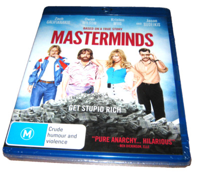 Masterminds - Owen Wilson - Rare Aus Release - Blu-Ray - New Sealed - Region B