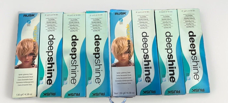 Lote de 8 tonos surtidos de color de cabello permanente Rusk Deepshine Demi terapia marina Foto 3 de 3
