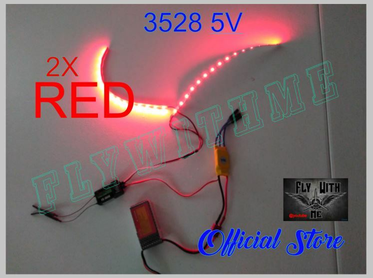 Bande LED Bleue Pour Avion RC Et Modèles Voitures - 2x0.5m - 4-7V - Super Lumineuse Et Légère