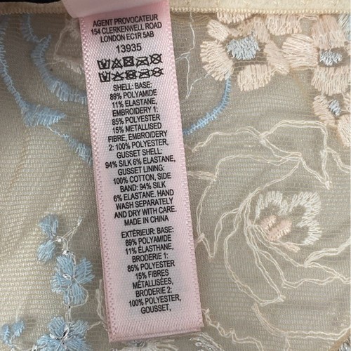 Agent Provocateur Odette Pfirsich Pastell Slip AP4 Large Neu mit Etikett - Bild 15 von 16