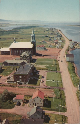 Veduta aerea Cheticamp Camp Breton Nuova Scozia cartolina d'epoca cromata pubblicata - Foto 2 di 4