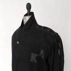 ⭕ 80s Vintage Kansai Yamamoto black lace up jacket : coat dress avant garde 90s — photo 1