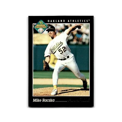 Mike Raczka Rookie 1993 Pinnacle #277 Oakland Athletics Baseball Card ...