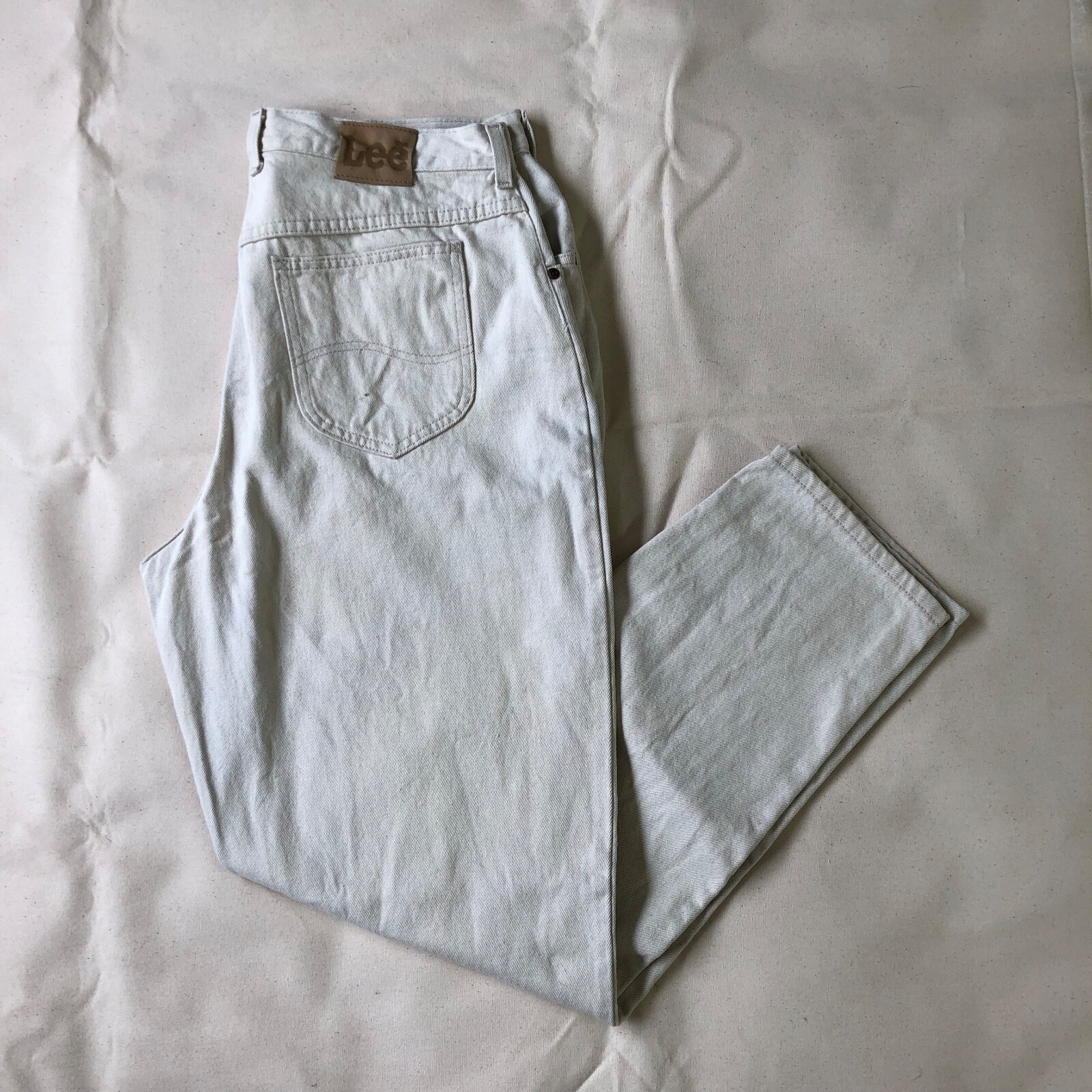 Lee Jeans Vintage High Rise Straight Leg Beige Excellent