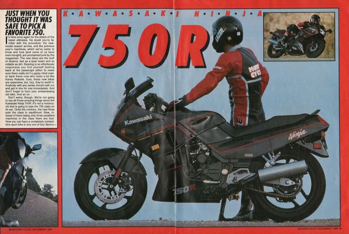 BLVD MADE POSTER 4枚 チカーノ 1986 Kawasaki 750R Ninja - 10-Page Vintage Motorcycle