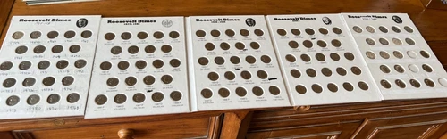 COMPLETE SET OF ROOSEVELT DIMES -1964-2022-P&D  CIR-BU missing 2