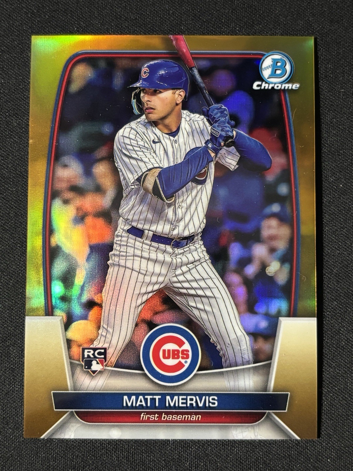 2023 Bowman Chrome Gold Refractor /50 Matt Mervis #65 [Cubs]