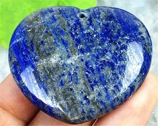 FW36005 42x37x8mm Natural Lapis Lazuli Heart Pendant Bead
