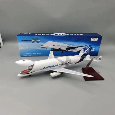 Groß 1:150 Airbus Beluga XL Metall Modell 42cm öffnende Tür Massiv