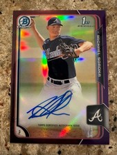 2015 Bowman Draft Chrome Pick Purple Refractor /250 Mike Soroka Michael Auto