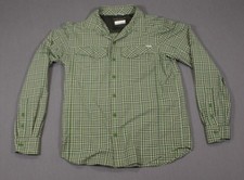 Columbia Shirt Mens Green Plaid Omni-Shade Sun Protection Vented Hiking Sz S