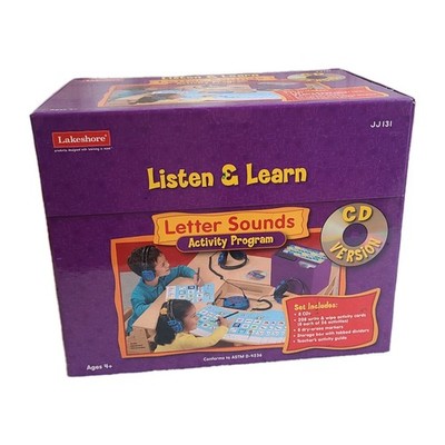 Lakeshore Listen Learn Letter Sounds Activity Program CD's Phonics Incomplete 