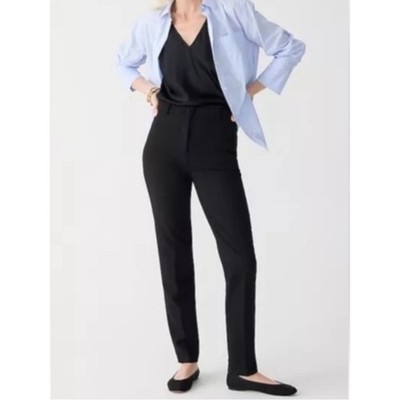 J.CREW Cameron High Rise Black Slim Ankle Pants Size 10 Workwear