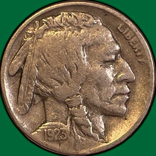 1923 Buffalo Nickel Very Fine VF Coin #36216
