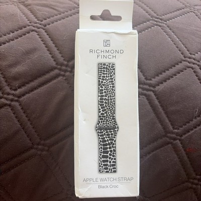 Richmond and Finch Apple Watch Strap In Black Croc New In Box