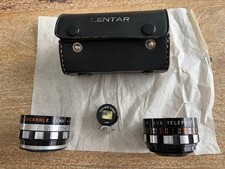 LENTAR Series VI Tele Wide Lens Viewfinder Attach Set Leather Case VINTAGE