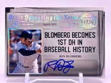 2024 Leaf Bronx Legacy NYC Auto RON BLOMBERG 1/2 Spectrum Silver HoloFoil SSP!!!