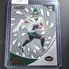 2021 Panini Chronicles Clear Vision Elijah Moore #CVR-17 Red /199 Jets