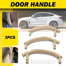 3X Interior Inner Door Pull Handle Grab Cover Beige For BMW X5 F15 2014-2018 EXC