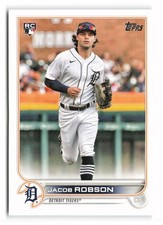 2022 Topps #623 Jacob Robson Rookie Detroit Tigers RC