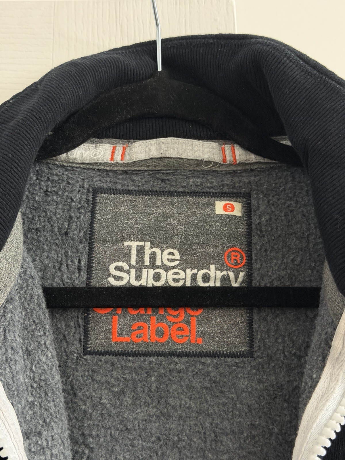 Superdry Men’s Track Top Black Orange Label image 3