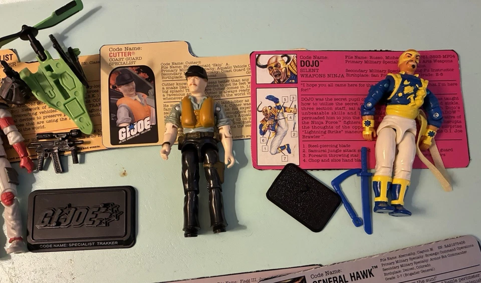 Lote de 8 bonecos GI Joe & Cobra com cartões de arquivo, acessórios frete grátis #6 - Imagem 4 de 4