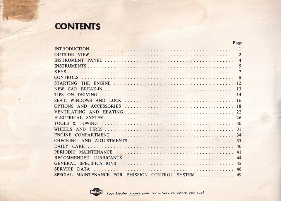 Manuale Dell'Ingegnere Datsun PL 521 Pickup Truck L16 Motore '69-'70 - Immagine 4 di 4