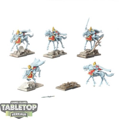 Dark Elves - 5 x Dark Riders - teilweise bemalt
