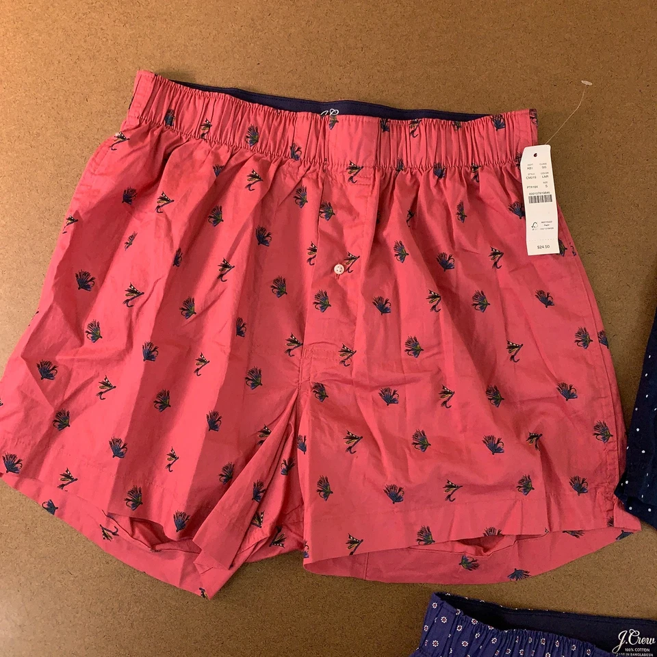 J Crew Mens Size Small Multi-Color Printed Cotton Boxer Shorts 3 Pieces NWT - Image 4 of 4